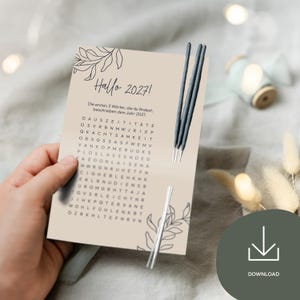 Regalo de Nochevieja | Pequeño regalo de Año Nuevo con bengalas y un rompecabezas | Regalo de Nochevieja 2026 con una sopa de letras | Día de Año Nuevo 2027