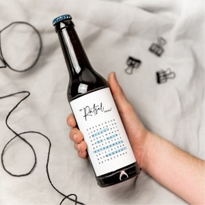 Patentante & Patenonkel-Flaschenetiketten sind auch für Bier geeignet.