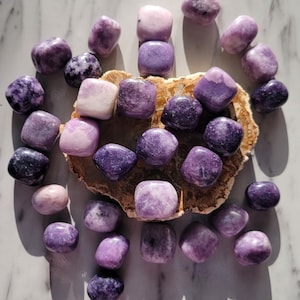 Lepidolite polished tumbled stones