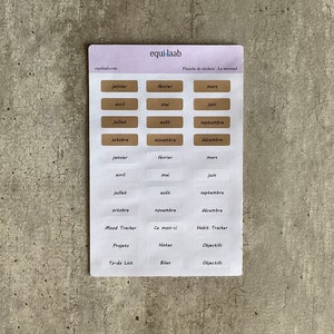Bullet Journal sticker board: The monthly