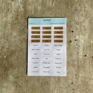 Bullet Journal sticker board: Bujo planner