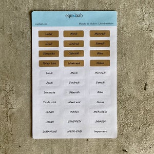 Folha de adesivos do Bullet Journal: O semanário