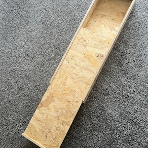 handmade Wooden box custom OSB oriented strand board Box With Sliding Lid | Artist Tool Box | Unpainted For Craft