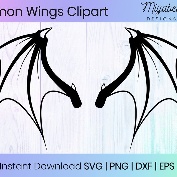 Vampire Wings, Demon Wing, Succubus Wings, Bat Wings svg, png, eps, dxf, Commercial Use, Clipart, Printable, Cricut, Cut Files, Digital File