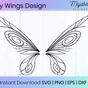 Fairy Wings Design for Cosplay, Costumes & Stationery - svg, png, dxf, eps, pdf - Commercial Use, Clipart, Printable, Cut File, Digital File