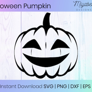Carved Halloween Pumpkin SVG, Happy Smile Pumpkin, svg, png, eps, dxf, Commercial Use, Clipart, Printable, Cricut, Cut Files, Digital File