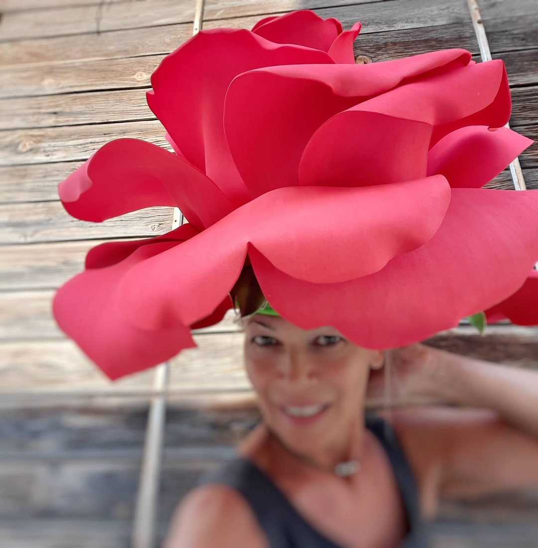 Rose Hat Flowers Hat Hat Flower Costume Party Helloween Party Festival