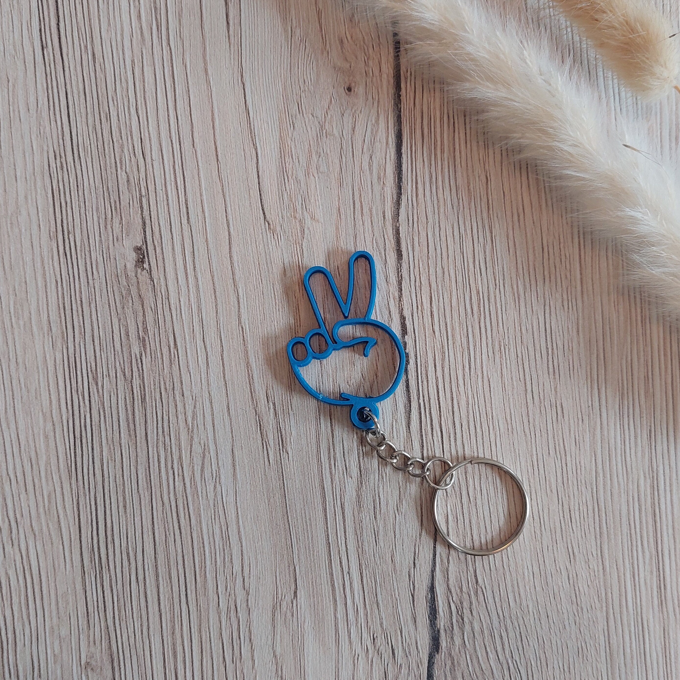 Peace Keychain/bag Charm, 3D Printed, Unique Gift, Black, White , Pla ...