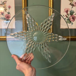 Cut Crystal Star 12” Low Cake Plate
