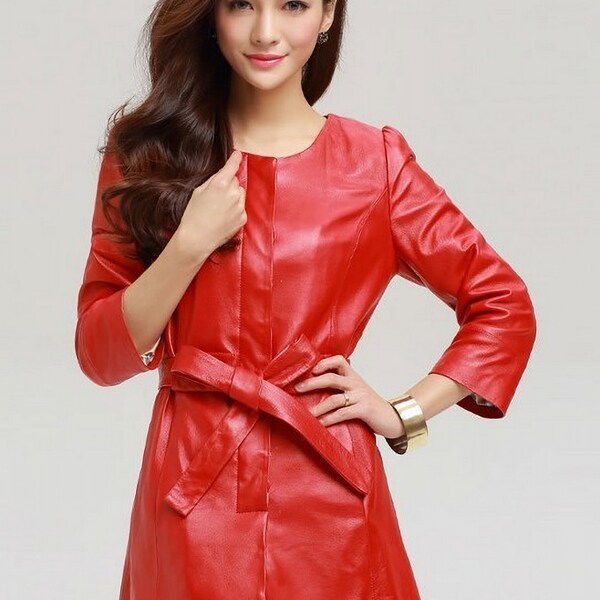 Red Leather Dress Etsy red-leather-dress-etsy