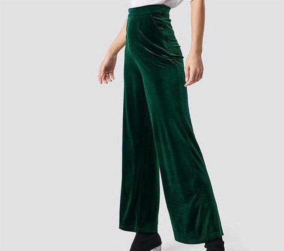 Green Velvet Bell Bottoms Women//women Leggings//plus Size//festival Pant// flare//high Waisted//fall Trend//fall Outfit//back to School -  Canada