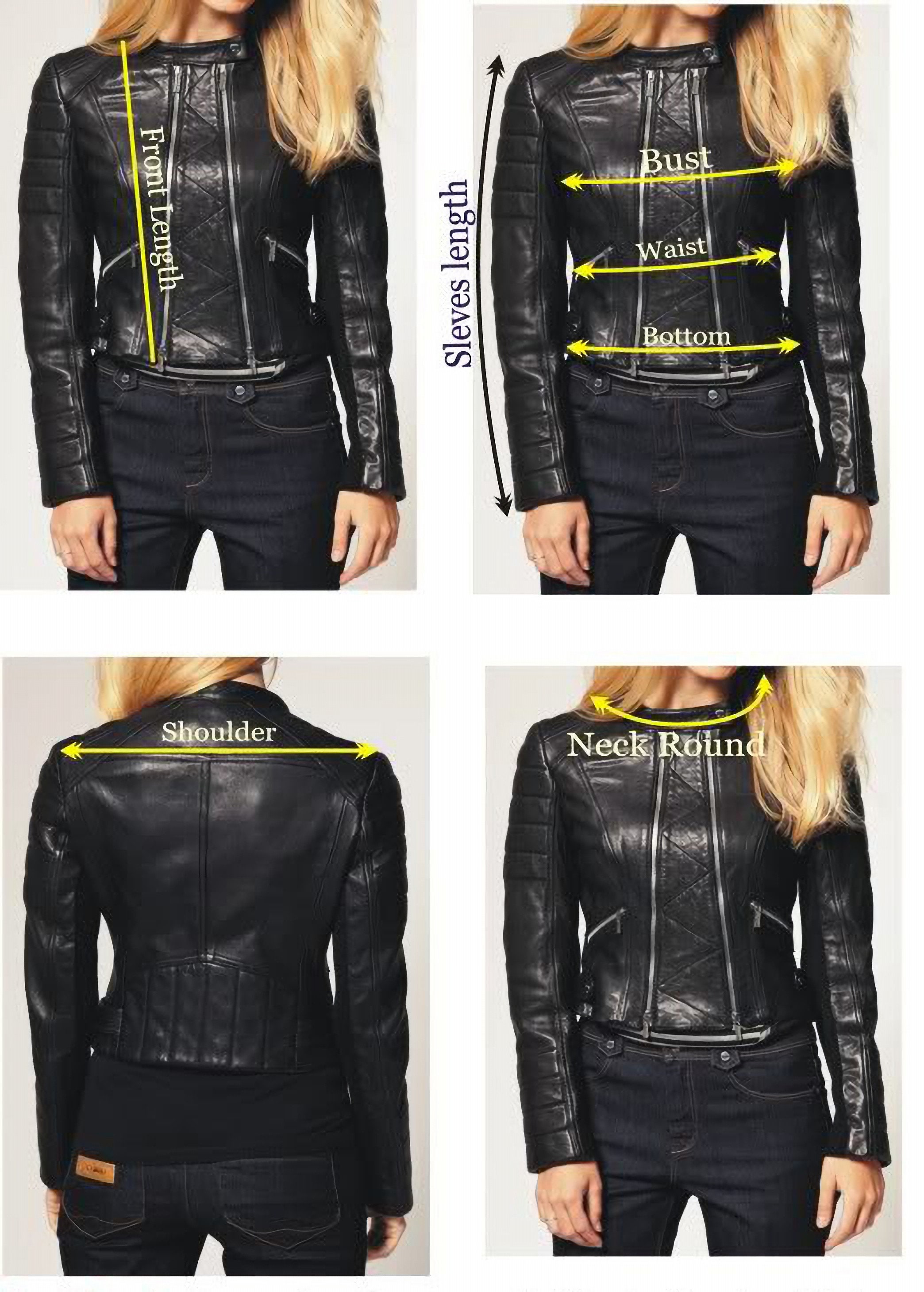 Slim Fit Leather Jacket for Women Biker Real Leather Jacket - Etsy