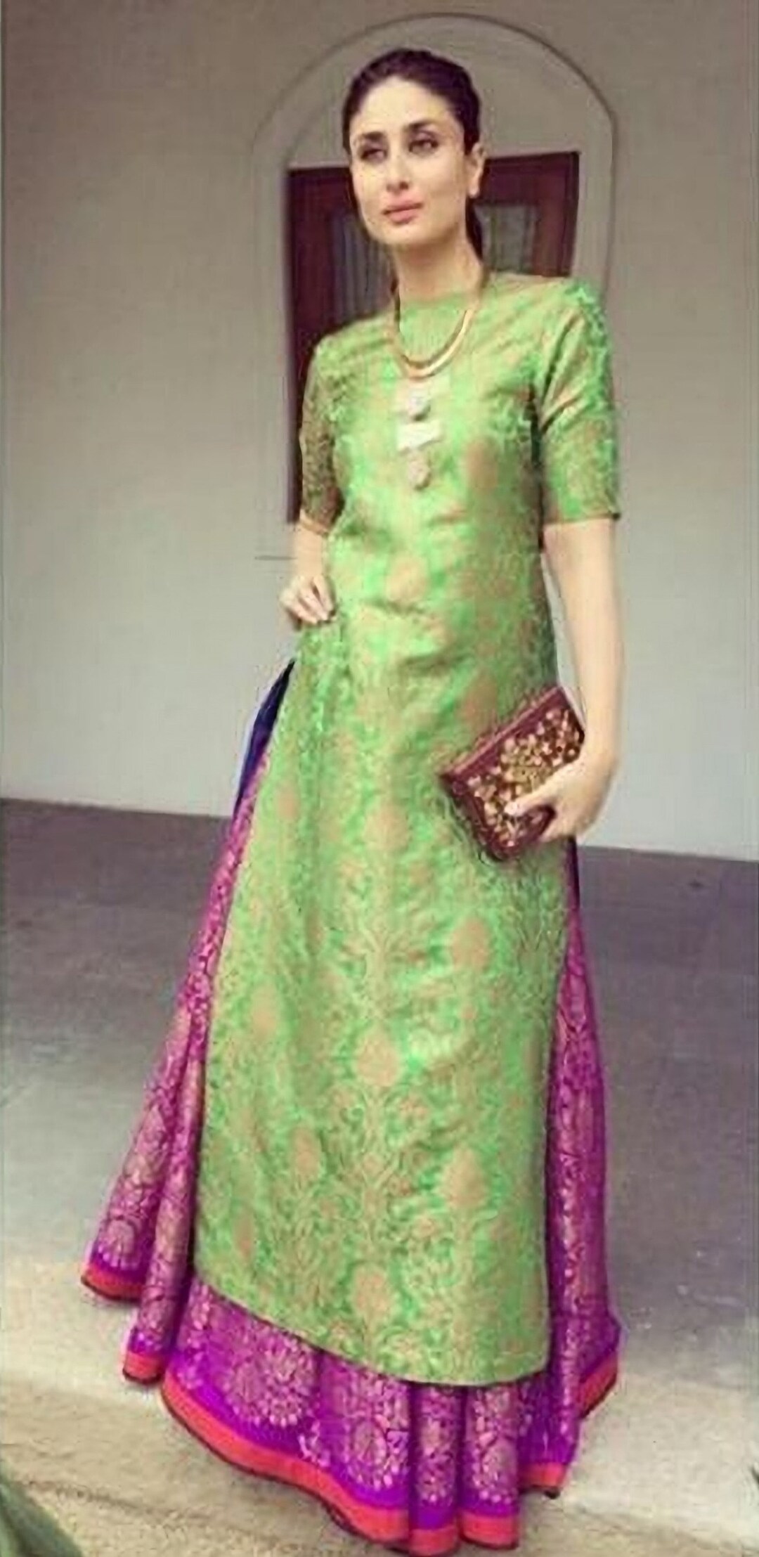 Women Indian Party Wear Dress Wedding Banarsi Brocade Lehenga Etsy