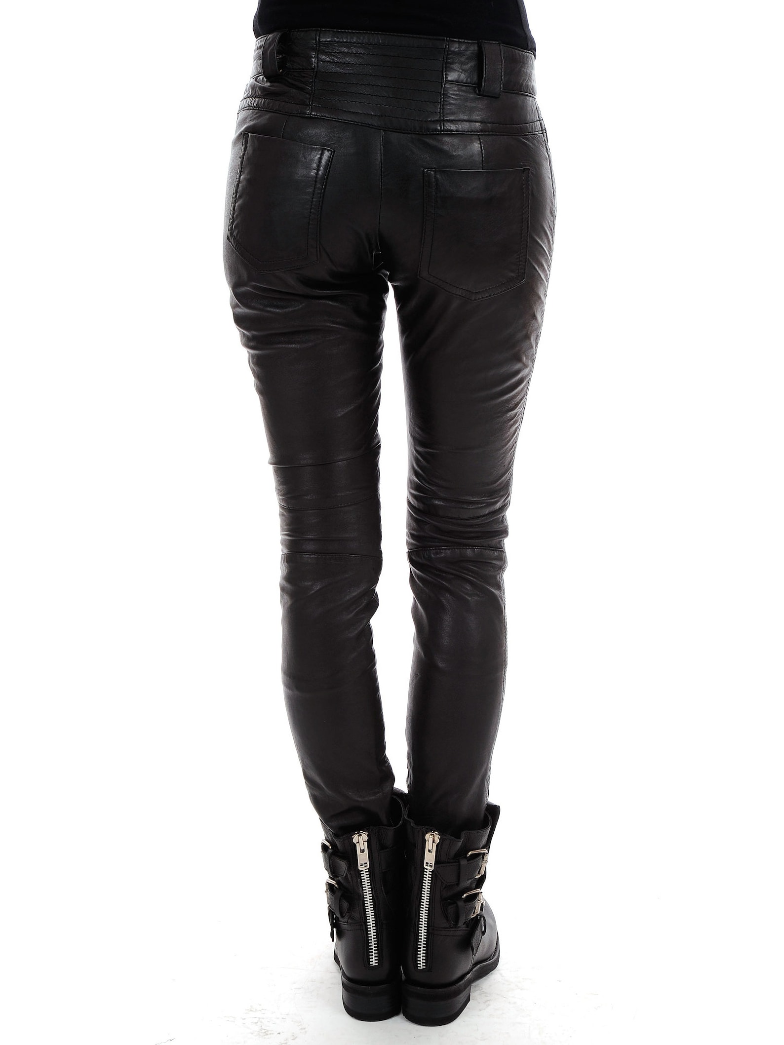 Faux Leather Skinny Cropped Pants main image 0