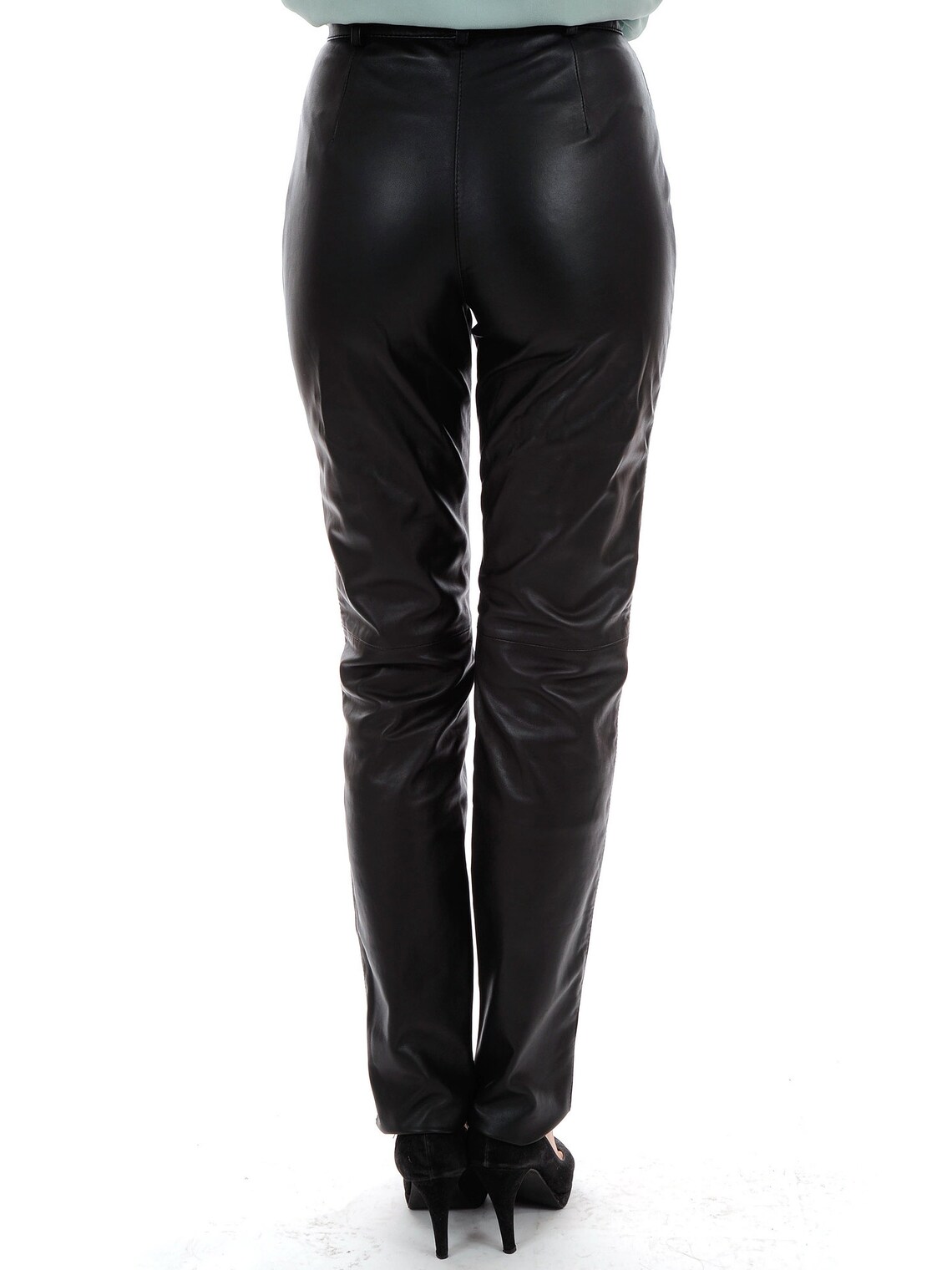 Women Genuine Leather Pants Custom Made Black Leather Pant Trouser