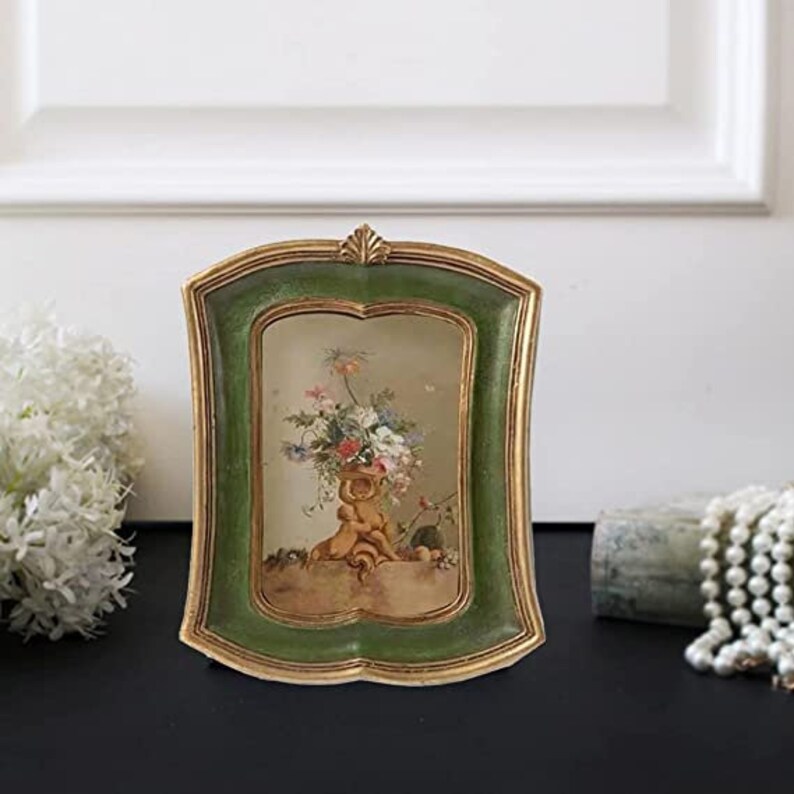 Vintage Picture Frame 5x7 Antique Ornate Photo Frame Tabletop Etsy