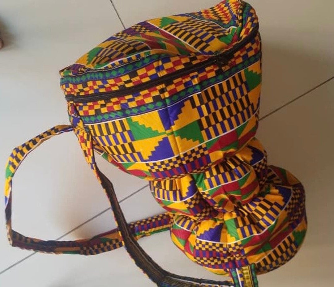Djembe Drum Bag African Print & Fabric Transport Etsy