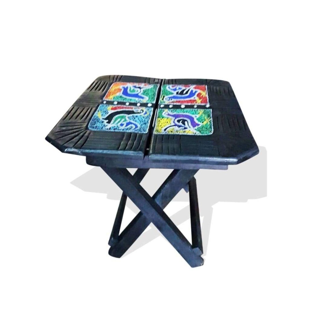 West African Furniture Ghanaian Square Folding Portable Table With