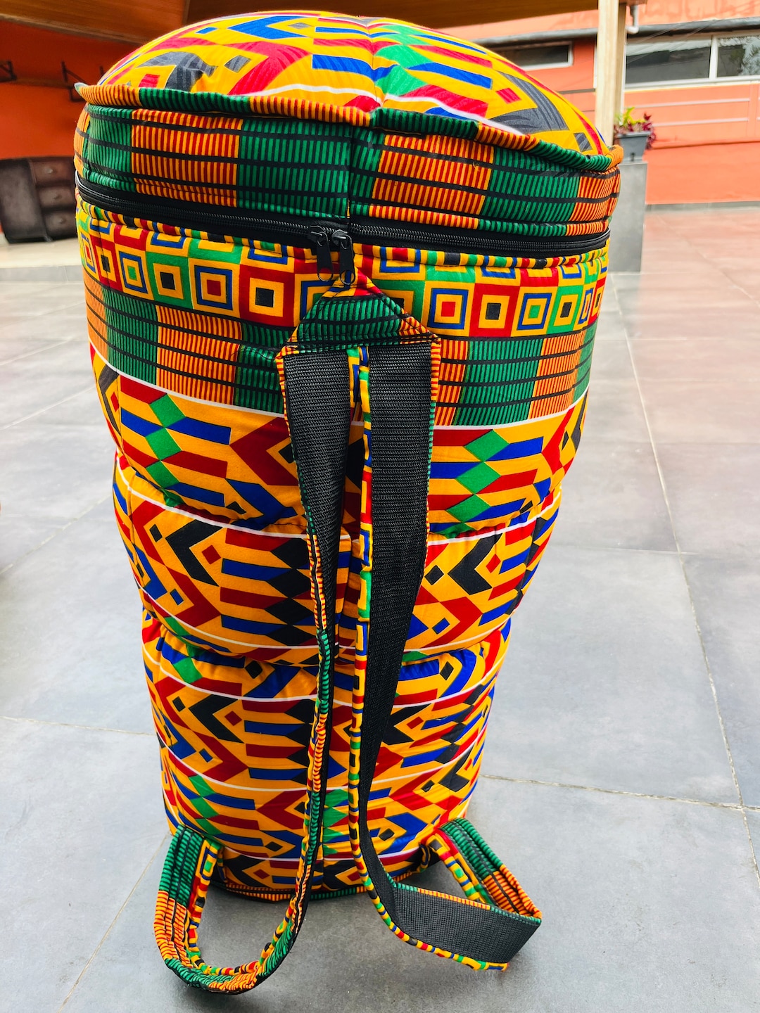 Djembe Drum Bag African Print & Fabric Transport Etsy
