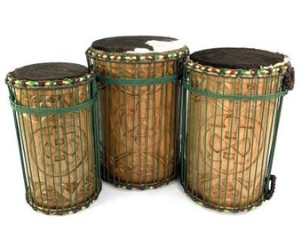 Ghana Dunun Set – Jungle Fever- Authentic African Drums - Made in Africa