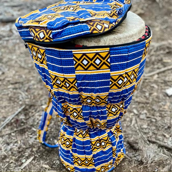 Djembe Drum Bag - African Print & Fabric - Transport Protection - Fair Trade - Made in Africa- Best Seller