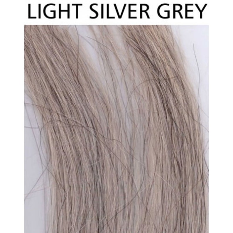 Loose horse hair 50 g 1.7 oz bundle many colors 28 30 inches 71-76cm lightsilver grey