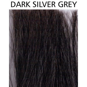 Loose horse hair 50 g 1.7 oz bundle many colors 28 30 inches 71-76cm dark silvergrey
