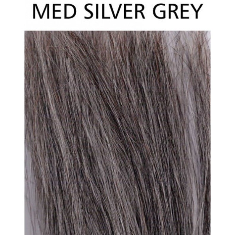 Loose horse hair 50 g 1.7 oz bundle many colors 28 30 inches 71-76cm medium silvergrey