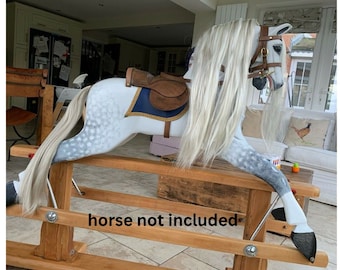 Rocking horse set, mane,tail, forelock 8 inch mane width 18 inch long hair vegan friendly simulated horse hair