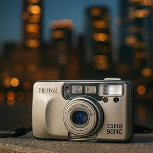 Pentax Espio 90 MC – Tested 35mm Point & Shoot Film Camera | 1990s Compact AF 38–90mm Zoom | Panorama Mode | Collector Gift + Film + Battery