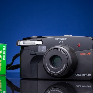 Olympus Superzoom 120 | Zoom Camera | 35mm Point & Shoot Film Camera Lomography - Working from -1990s | Autofocus | Camera Collector Gift