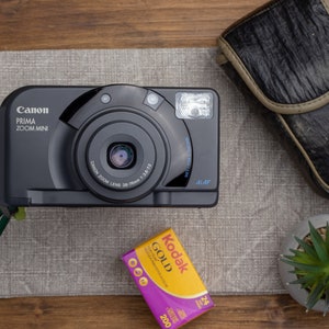 1980s Canon Prima Zoom Mini  - Compact automatic 35mm Working Point and Shoot Film Camera |  Camera Collector Gift + film + batt