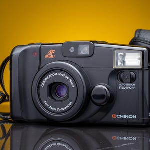 Tested Chinon Auto 4001 35mm Compact Point and Shoot AF Film Camera with 35-70mm Lens - In working condition - Lomography 1980s