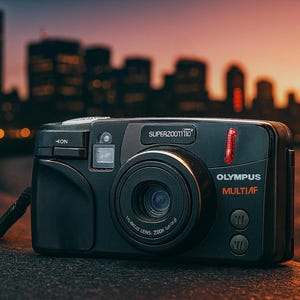 Olympus Superzoom 110 Infinity | Retro Travel 35mm Film Camera | 90s Point & Shoot Style | Autofocus + Zoom | Gift-Ready + Film + Battery
