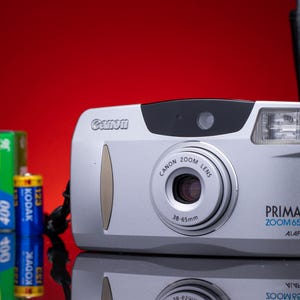 Tested Canon Prima Zoom Mini Vintage AF - 35mm from 1990s - Point & Shoot  film camera Lomography - Camera Collector&#39;s gift + Kodak + batter
