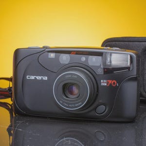 Vintage Carena Mini Zoom jaren 70 - 35 mm point-and-shoot filmcamera | Werkend | Camera met autofocus uit de jaren 90 | Cadeau voor cameraverzamelaar