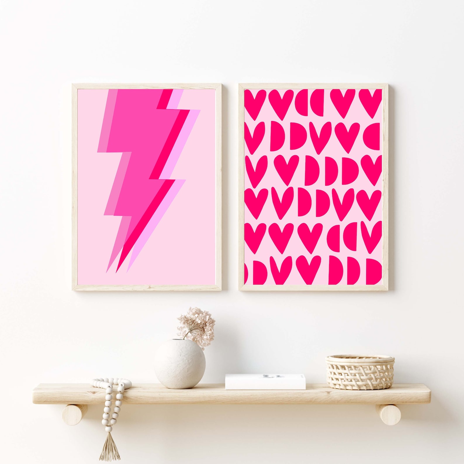 Preppy Aesthetic Wall Prints Set of 24 Preppy Pink Print Etsy