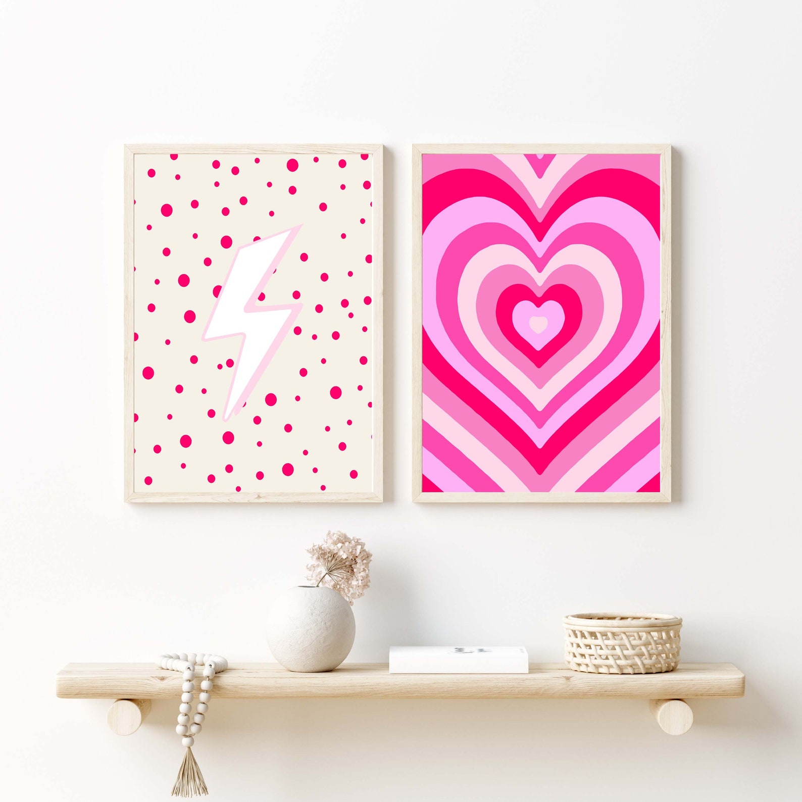 Preppy Aesthetic Wall Prints Set of 24 Preppy Pink Print Etsy