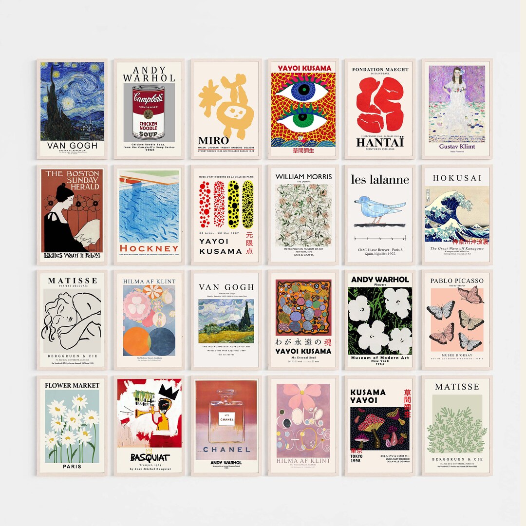 Eclectic Prints Mega Bundle 24, Eclectic Wall Art, Gallery Wall Set