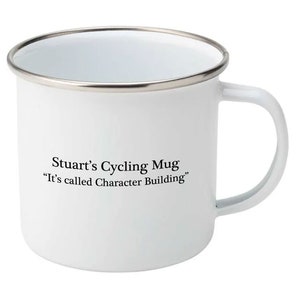 Personalised Enamel Cycling Mug