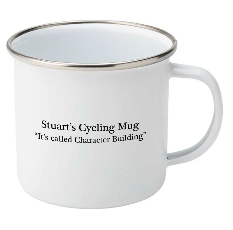 Personalised Enamel Cycling Mug