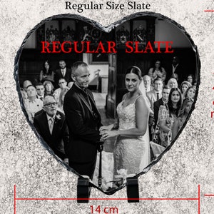 Rock Slate sizing guide - REGULAR PHOTO SLATE SIZE