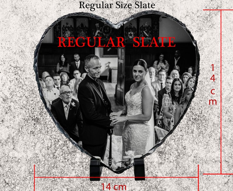 Rock Slate sizing guide - REGULAR PHOTO SLATE SIZE