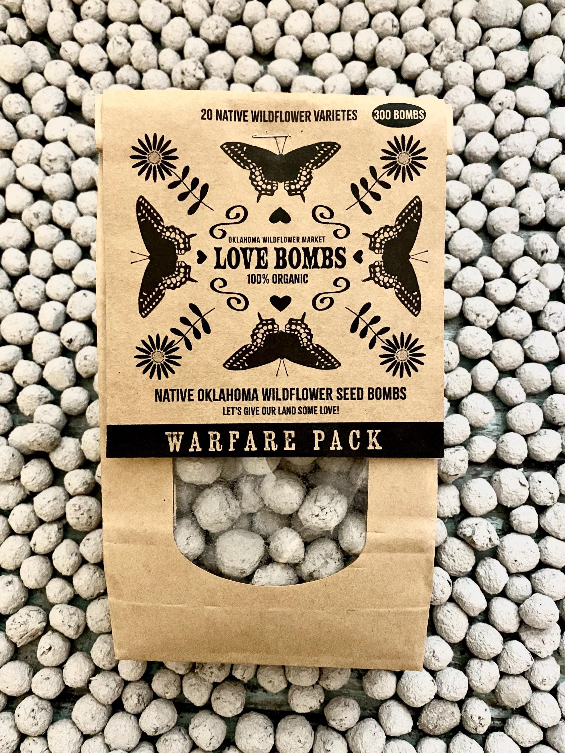 Love Bombs - Organic Native Oklahoma Wildflower Seed Bombs - Warfare Pack -  300 Seed Bombs - Etsy