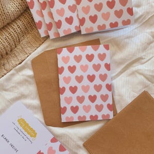 Viel Liebe A6 Karten | Valentinstagskarten | Geburtstagskarten | Grußkarte | Leere Karte | Minimal Design | Niedliche Karte | Gouachefarbe
