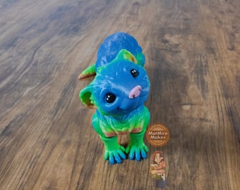 Flexi Ferret, Animale domestico da scrivania, articolato, giocattolo, stampa 3D, personalizzato, monocromatico, personalizzabile, simpatico furetto, animale domestico finto