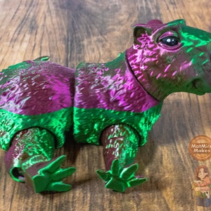 Flexi Carpincho, Mascota de escritorio, articulado, juguete, impresión 3D, personalizado, monocromo, personalizable, lindo carpincho, TikTok, meme, juguete imagen 2