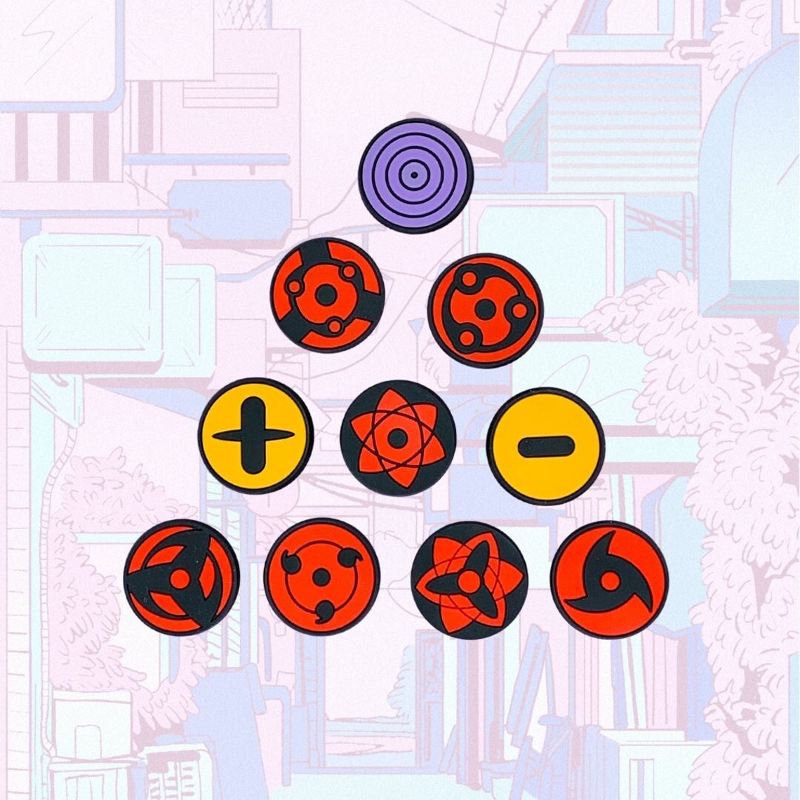 New Naruto Shippuden Croc Jibbitz Naruto Kekkei Genkai Etsy