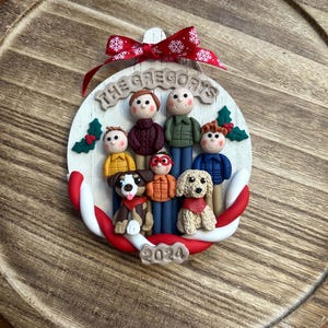 Personalized Christmas Ornaments | Clay | Handmade | Unique | Christmas | Gift | Custom | Family | Pets | Special Occasion |