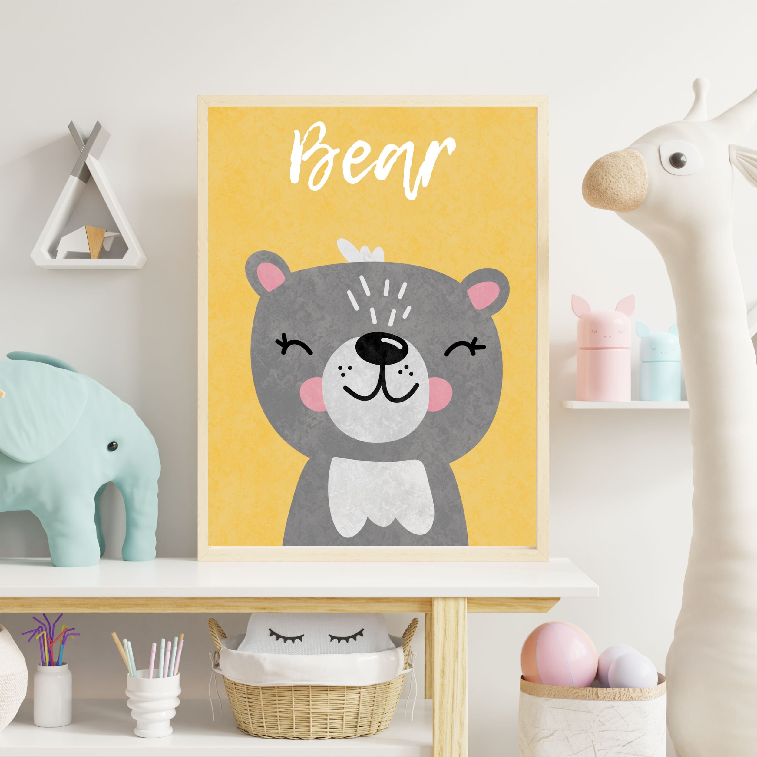 Watercolor Printable for Kids Watercolor Nursery Printable - Etsy